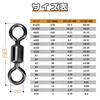 Piscorush Rolling Swivel Stainless Steel Fishing Tackle Snap Ocean Snap Pack of Set, Swivels, Swivels, 14#-12/0 (3/0, 95kg, 100)