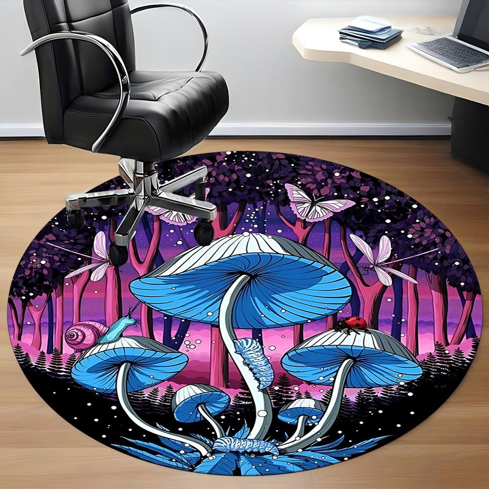 1pc Fantasy Forest Office Round Area Rug, Under Office Chairs Bedroom Living Room Home Decor, Room Deco, Available In Various Sizes