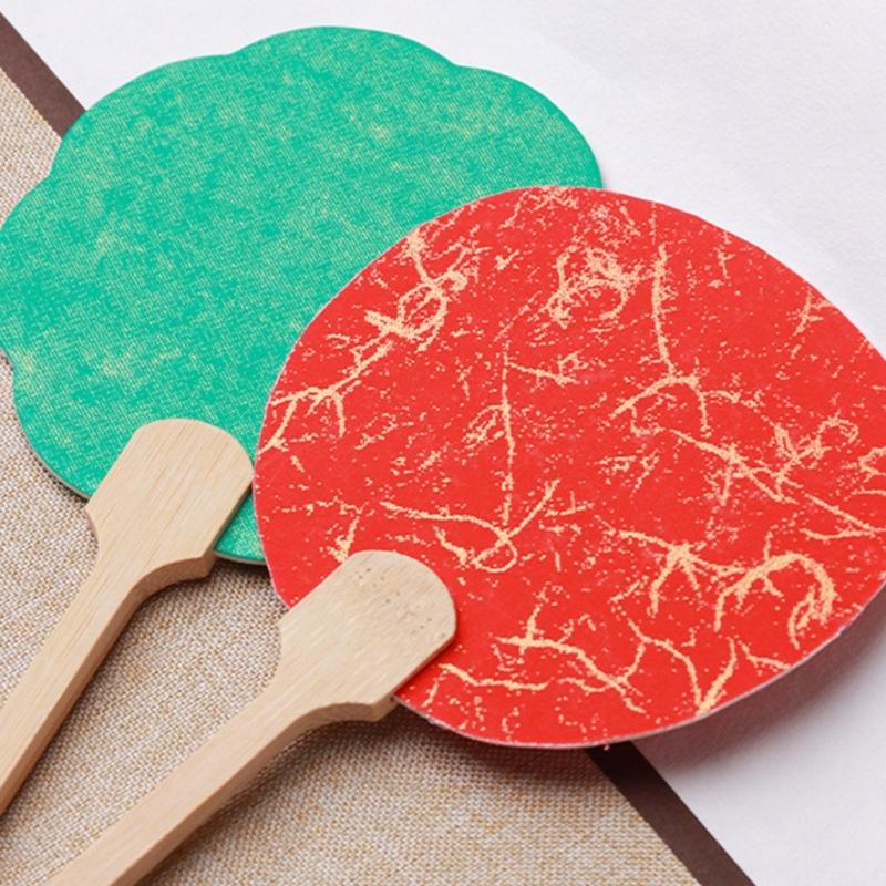 Ancient Fan Paper Hand Fan Round Rice Paper Fan Blank Chinese Painting Group Fan Party Gift Home Decorations