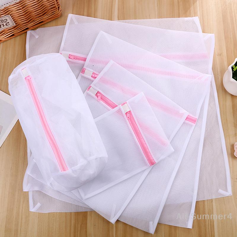 3 Tamanhos Sacos de Lavar Roupa de Malha com Zíper Dobráveis Delicados Lingerie Sutiã Meias Roupa Íntima Rede de Proteção para Roupas de Máquina de Lavar