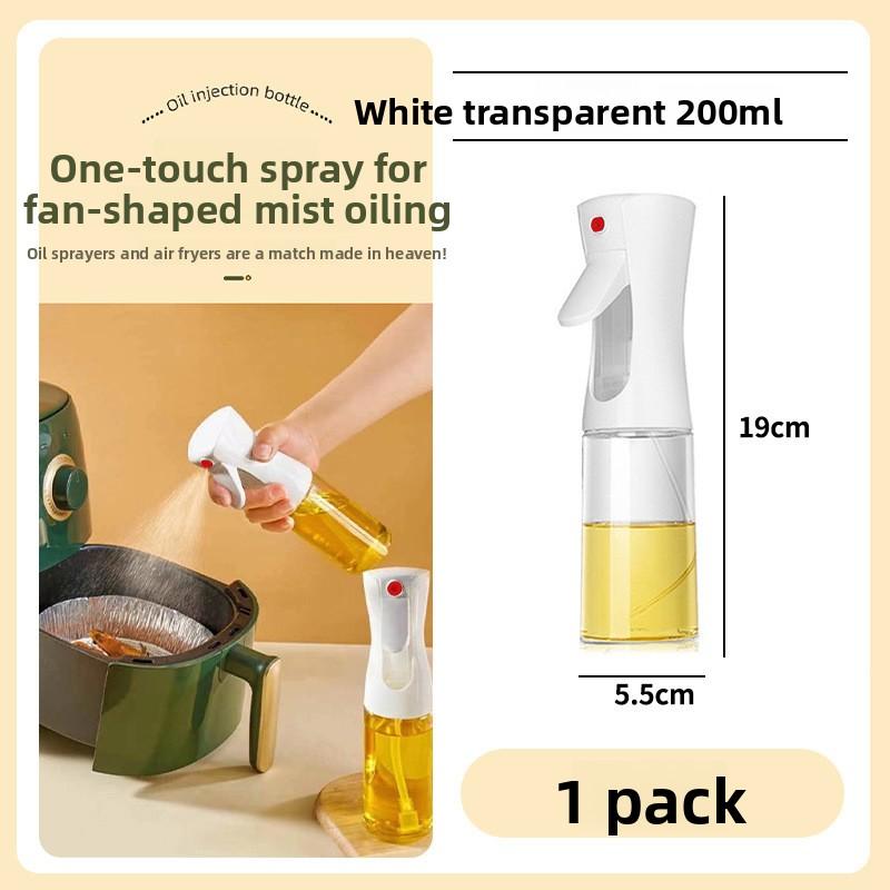 Бутылка-спрей для масла, Масло для барбекю, Бутылка-спрей для контроля оливкового масла, Пневматическая кухонная пластиковая бутылка-спрей, Бутылка-спрей для масла white[200ml]