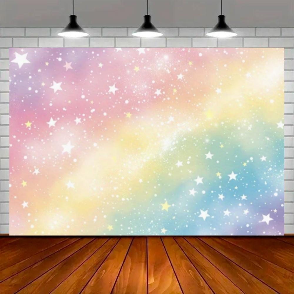 Colorful Sparkling Background Girl Dreamy Rainbow Color Party Decoration Backdrop Wedding Adult Celebration Banner Supplies Prop