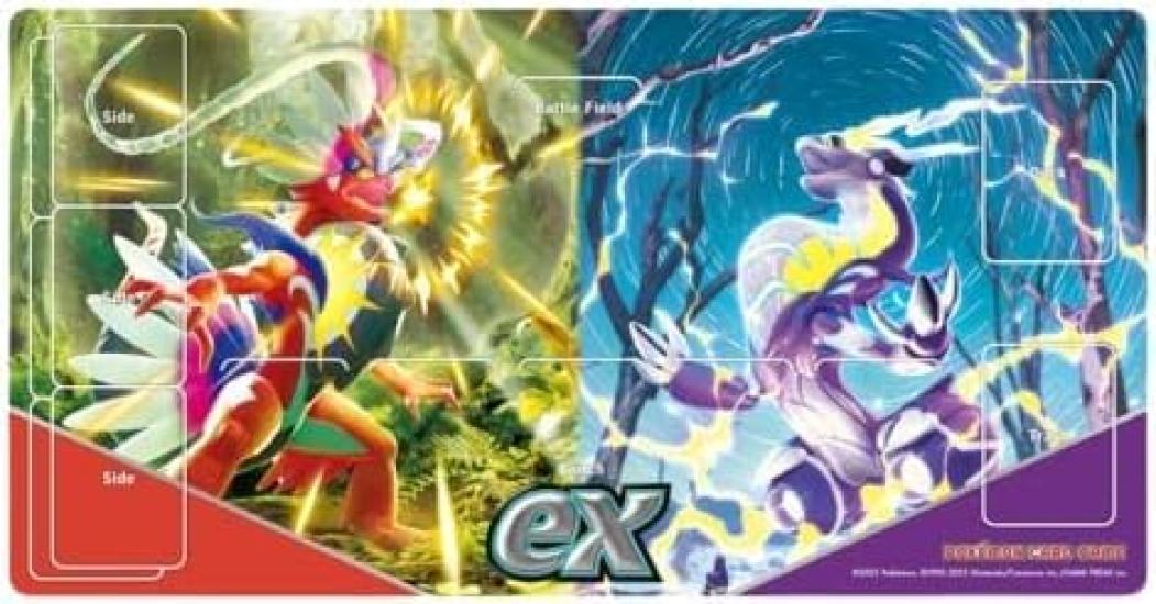 Резиновый игровой коврик для коллекционной карточной игры Pokémon: Коллидеон и Мирадон