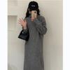 Twist Fashion Turtleneck Sweater with Long Dress Inside Women's Autumn and Winter New Loose and Lazy Bottomed Knitted Dress