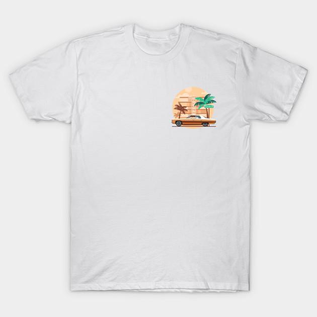 Men Black Print T-shirt Ocean Drive Vibes No-Cut Transfer Paper Print Cotton Tshirt M белый