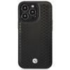 Etui do iPhone 14 Pro BMW Skórzane Wzór Diament Czarne