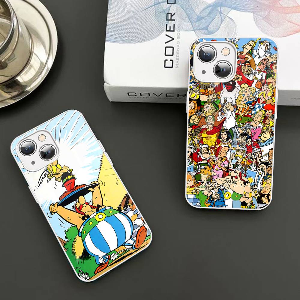 A-Asterix Et O-Obelix M-Manga Tempered Glass For Iphone 14 13 12 11 Pro Mini XS MAX 14Plus X XS XR Cover
