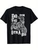 Motorcycle T-shirt Harley Motorcycle and Letter Print Short-sleeved Tees Casual Versatile Style Suitable for Summer Outings Wear