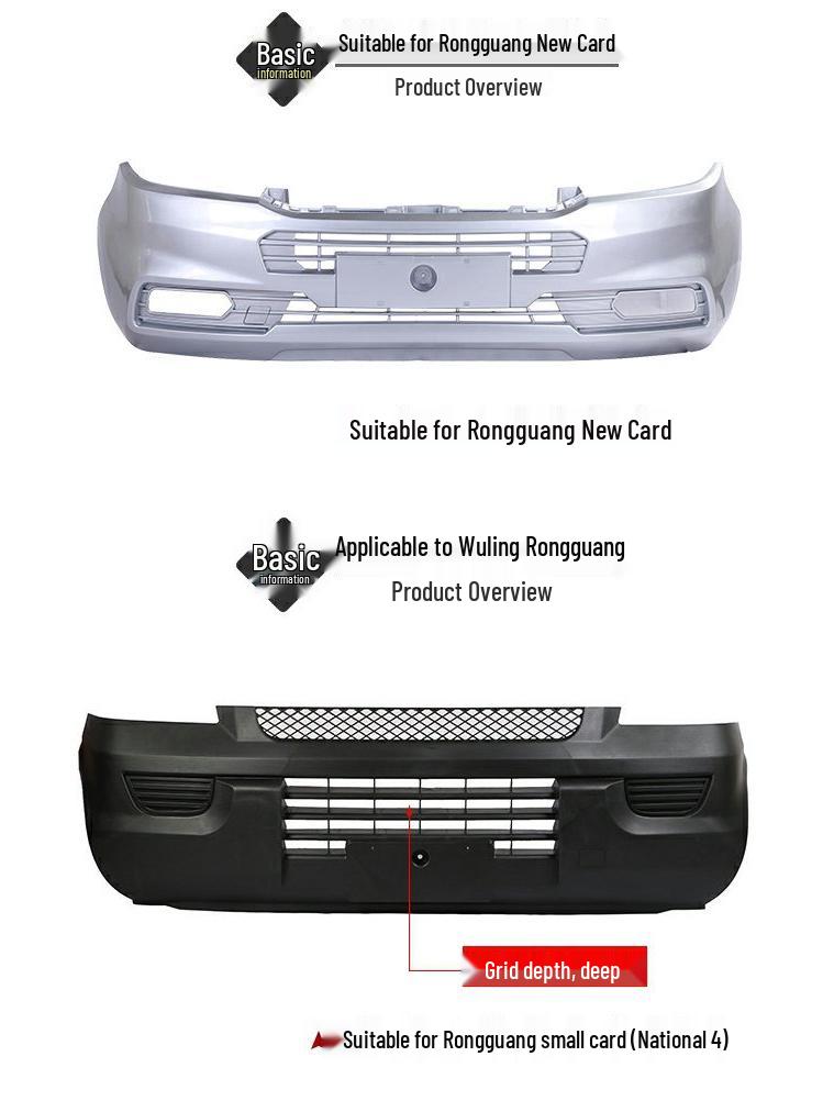 Kompatybilne zderzaki do modeli Wuling Rongguang: Nowa Karta, Mała Karta, S, V – Przód i Tył