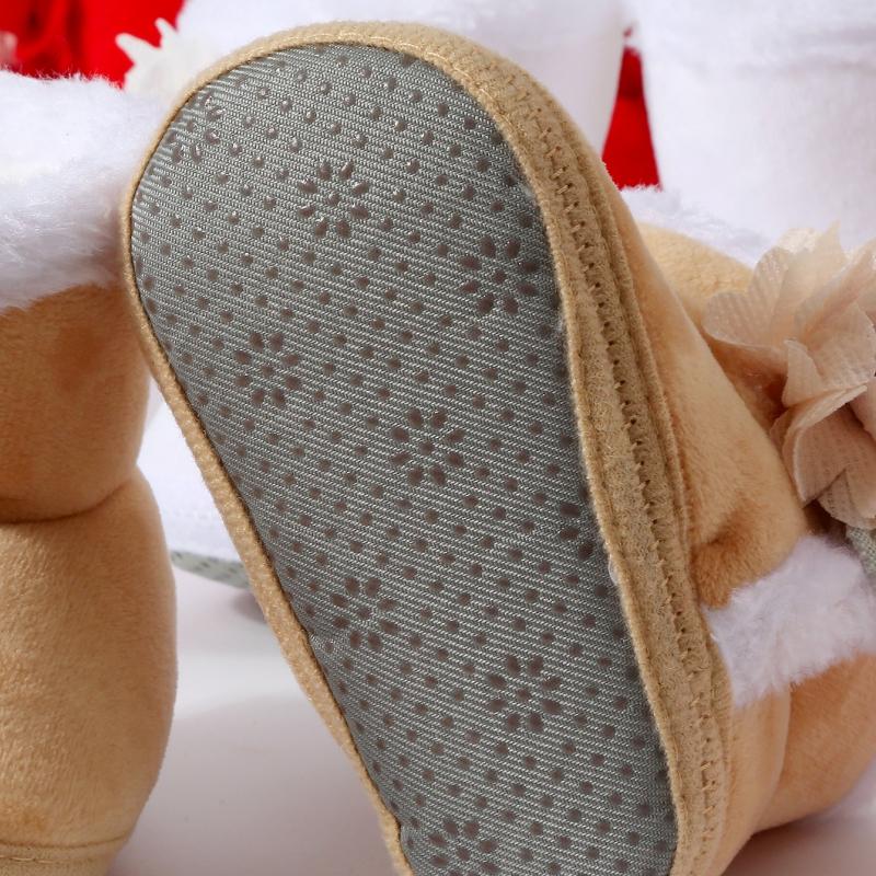 Kleinkind Baby Mädchen Baumwollgepolsterte Schuhe Weichsohlige Warme Stiefel Blumendekor
