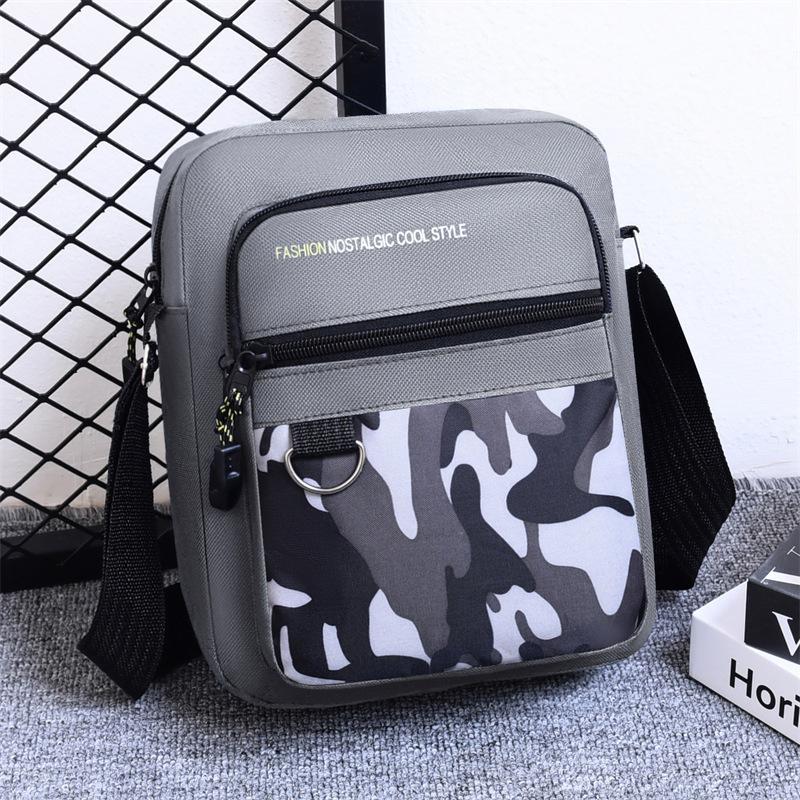 Camouflage Print Men's Shoulder Crossbody Bag Oxford Waterproof Business Outdoor Sports Small Square Bag