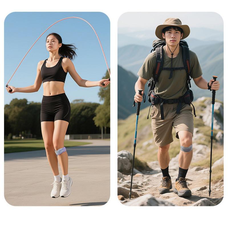 Thickened Silicone Shock Absorption Knee Brace Knee Pad For Basketball Badminton Running Fitness