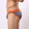 Men's Low Rise Contrast Color Briefs Sporty Athletic Mesh Quick-Dry Breathable Underpants