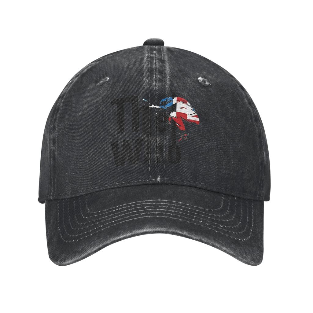 The Who Band Sun Baseball Cap  Vintage Men Adult Washed Trucker Hat Hot Sale Print Tennis Skate Baseball Caps Birthday Present