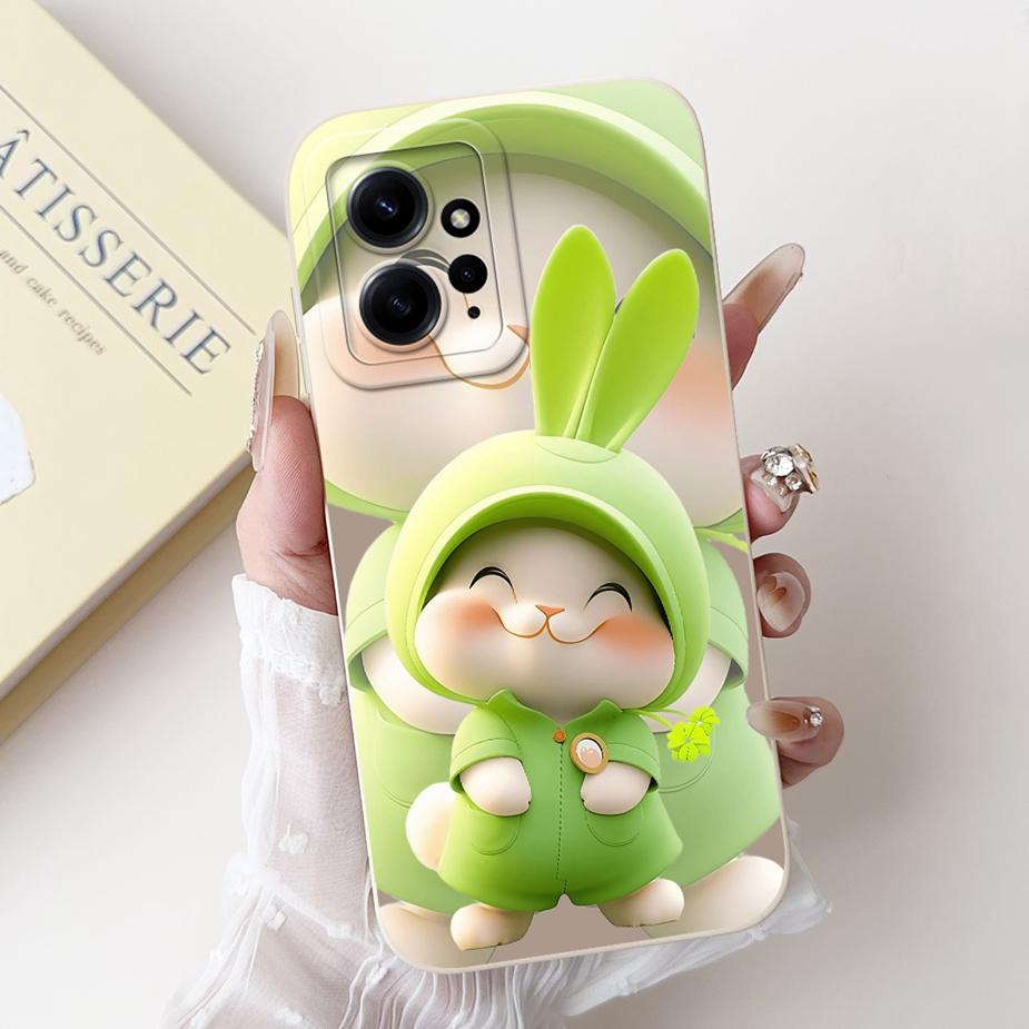 Per Custodia Xiaomi Redmi Note 12 4G Note12 5G Carina Coniglio Cartone Animato Cover Morbida TPU Custodia per Telefono Per Xiaomi Redmi Note 12 Pro Plus Guscio