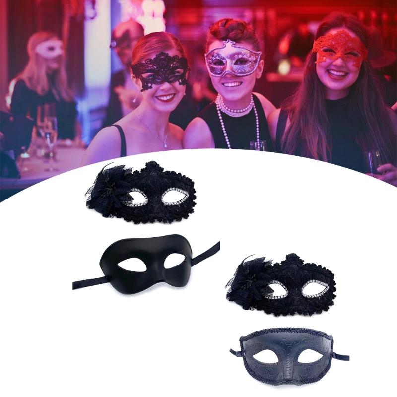 Couple Venetian Mask Masquerade Ball Mask Carnival Mardi Gras Prom Mask Theatrical Mask Cosplay Party Masque Lace Mask