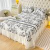 Lace Lace Bed Cover Three-piece Set Korean Version Princess Wind Bed Cover Double-sided Protective Padded Bed Cover Can Be Used In All Seasons