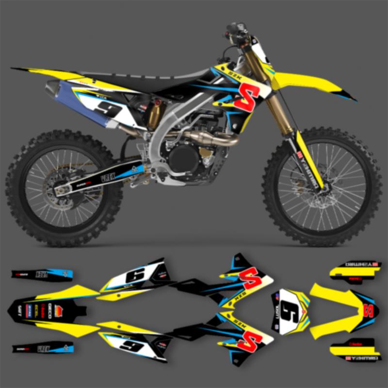POWERZONE Custom For 3M Off road Motorcycle Stickers For SUZUKI  2018-2022 RMZ 250 450 RMZ Customized Graphic Protection Kit 07