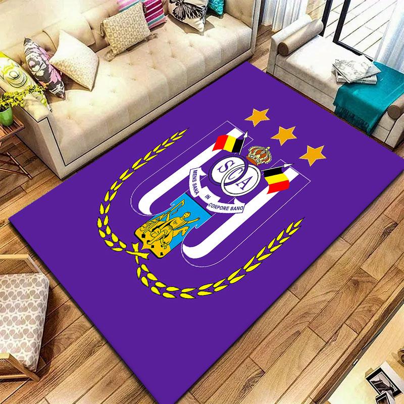 Royal Sporting Club Anderlecht Carpet Rug for Living Room Bedroom Home Sofa Decoration,Kids play Non-slip Floor Mat