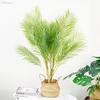Large Artificial Palm Tree 80-125cm Fake Monstera Plant Tropical Fern Leaves for Home Garden Decor Plastic Outdoor Plants