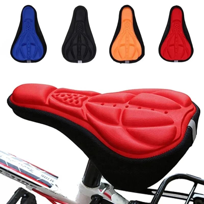 Mountain Bike Riding Thickened Silicone Seat Cover Bicycle Cushion Cover Silicone Seat Cover Soft Outdoor Accessories Saddles