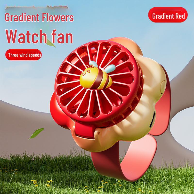 Kids' Cartoon USB Rechargeable Handheld Mini Fan - Cute, Portable Gift for Students