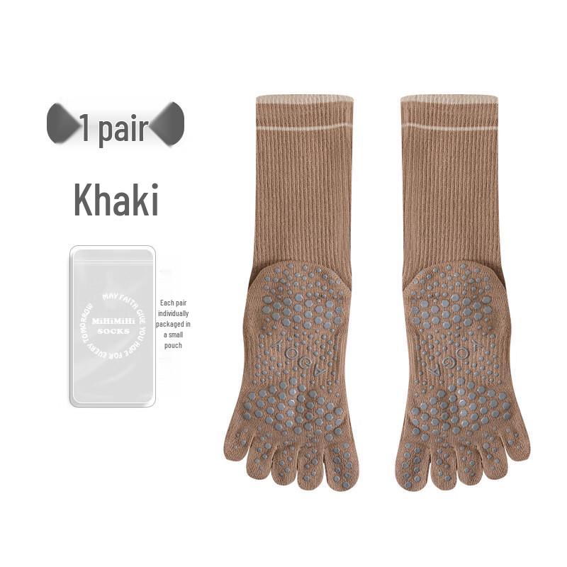 Junbie Mid-Tube Five-Toe Yoga Socks