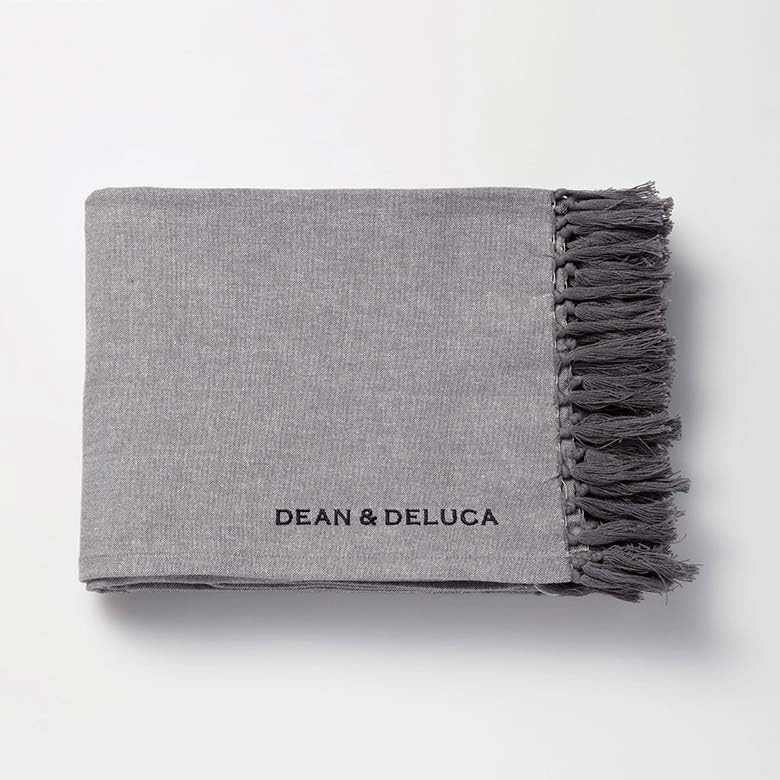 DEAN & DELUCA Cotton Chambray Cloth, Gray, Approx. 130 x 180 cm