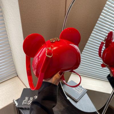 Personalized Small Bag 2025 New Japanese Cartoon Cute Girl Foreign Style Little Red Book One-shoulder Shiny Small Round Bag Pu