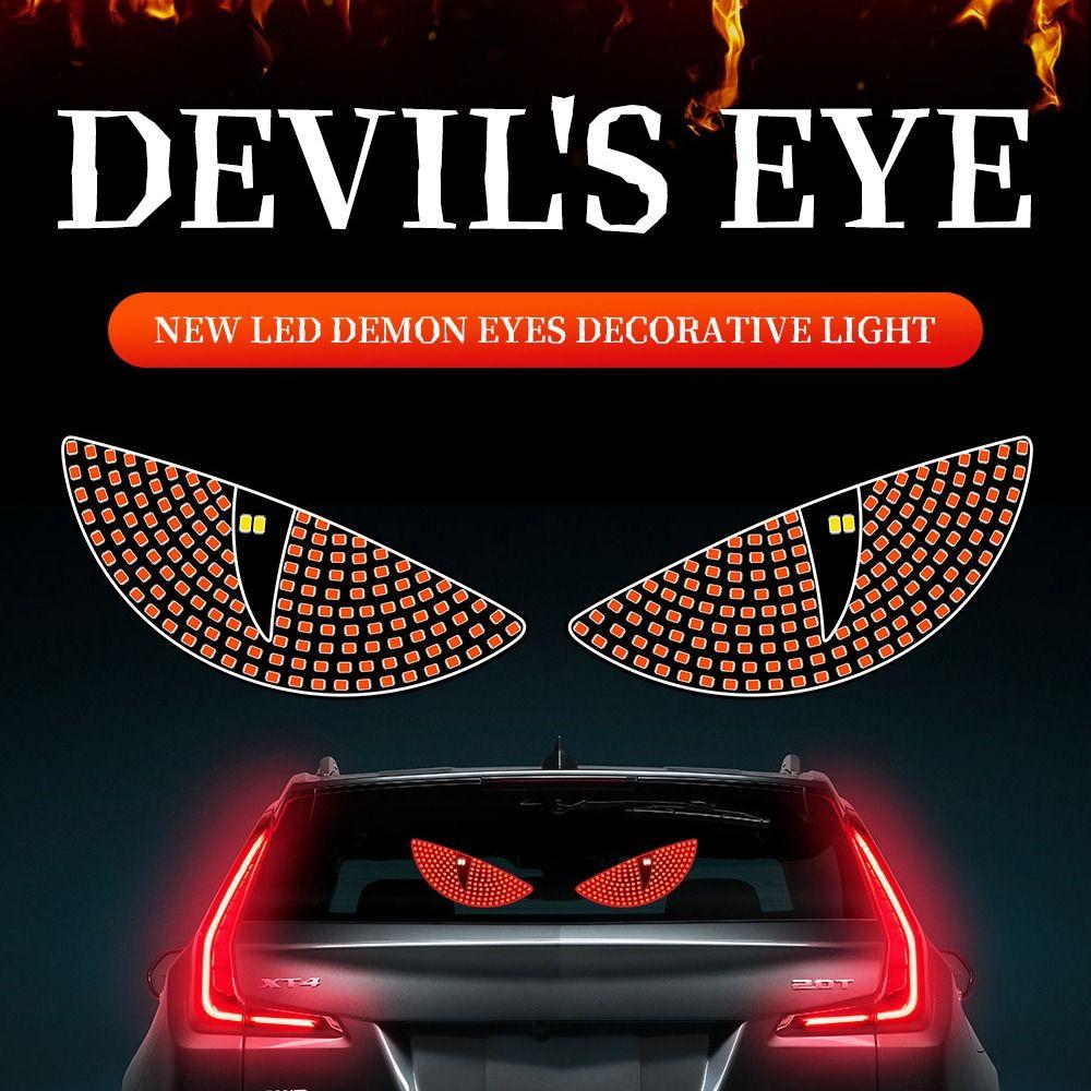 Flexible Dynamic Demon Eye Light USB LED Windshield Display Creative Atmosphere Lights  Car Decor