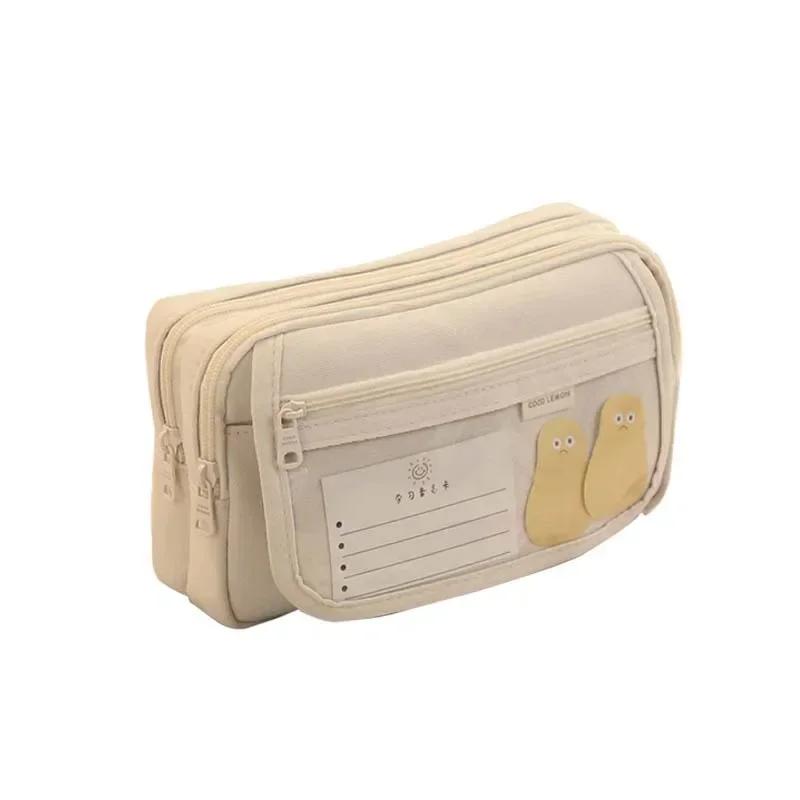 Roztomilé velkokapacitní penálky Vícevrstvé víceúčelové penálky Studentský držák na tužky školní potřeby