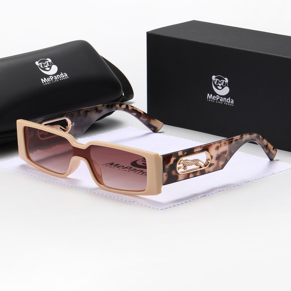 

MePanda Унисекс модные солнцезащитные очки в маленькой металлической ажурной оправе, UV400 бежевый/коричневый