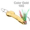 Metal Fishing Lure Bass Freshwater Saltwater Casting Hard Bait Treble Hook