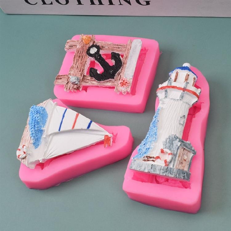 Anchor-Sailboat Shape Soap Candle Mold Silicone Mold for Resin Candle Mold