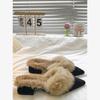 Daily cotton slippers one pedal pointed sweet Japanese season fluffy soft bottom bag head half slippers