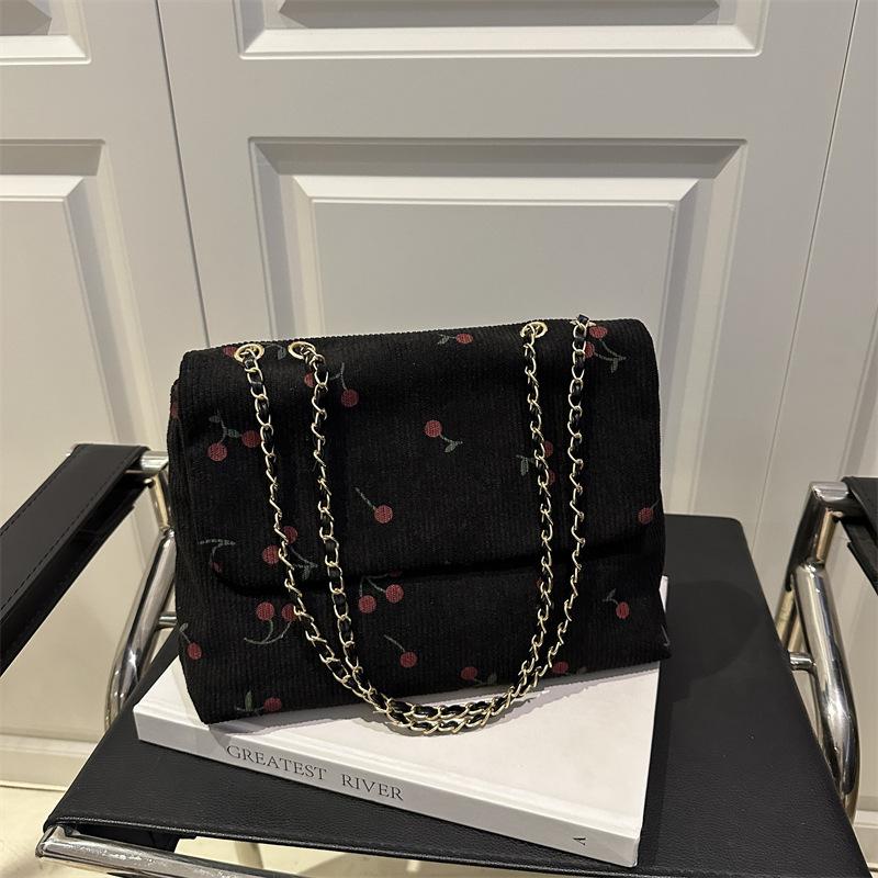 

Новая студенческая тканевая сумка 2025 Красивая Простая Повседневная Личность Мода Сумка-тоут через плечо Хозяйственная сумка Сумка-тоут Женская чёрный