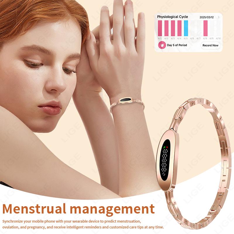 New Fashion Ladies Smart Bracelet Female Healthy Heart Rate Sleep Monitor Sports Fitness Tracker Smartwatch Band For Women