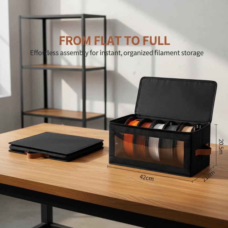 Large Capacity Filament Storage Box 3D Printer Filament Saver for 1kg Spools Dehumidifier Box for Makers and Lab Use