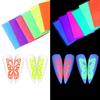 6pcs/Set Nail Butterfly Stickers Watercolor Decals Blue Flowers Sliders Wraps Manicure Summer Nail Art Decorations