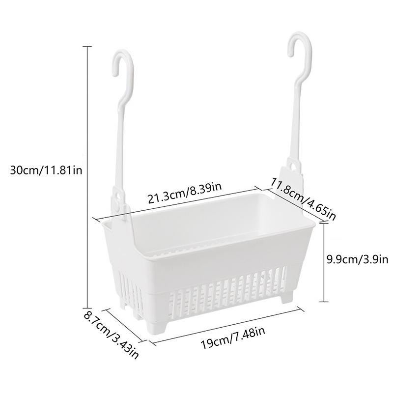 

Sundries Hanging Basket Storage Drain Basket Shower Baskets With Hook Makeup Organizer For Kitchen Bathroom білий