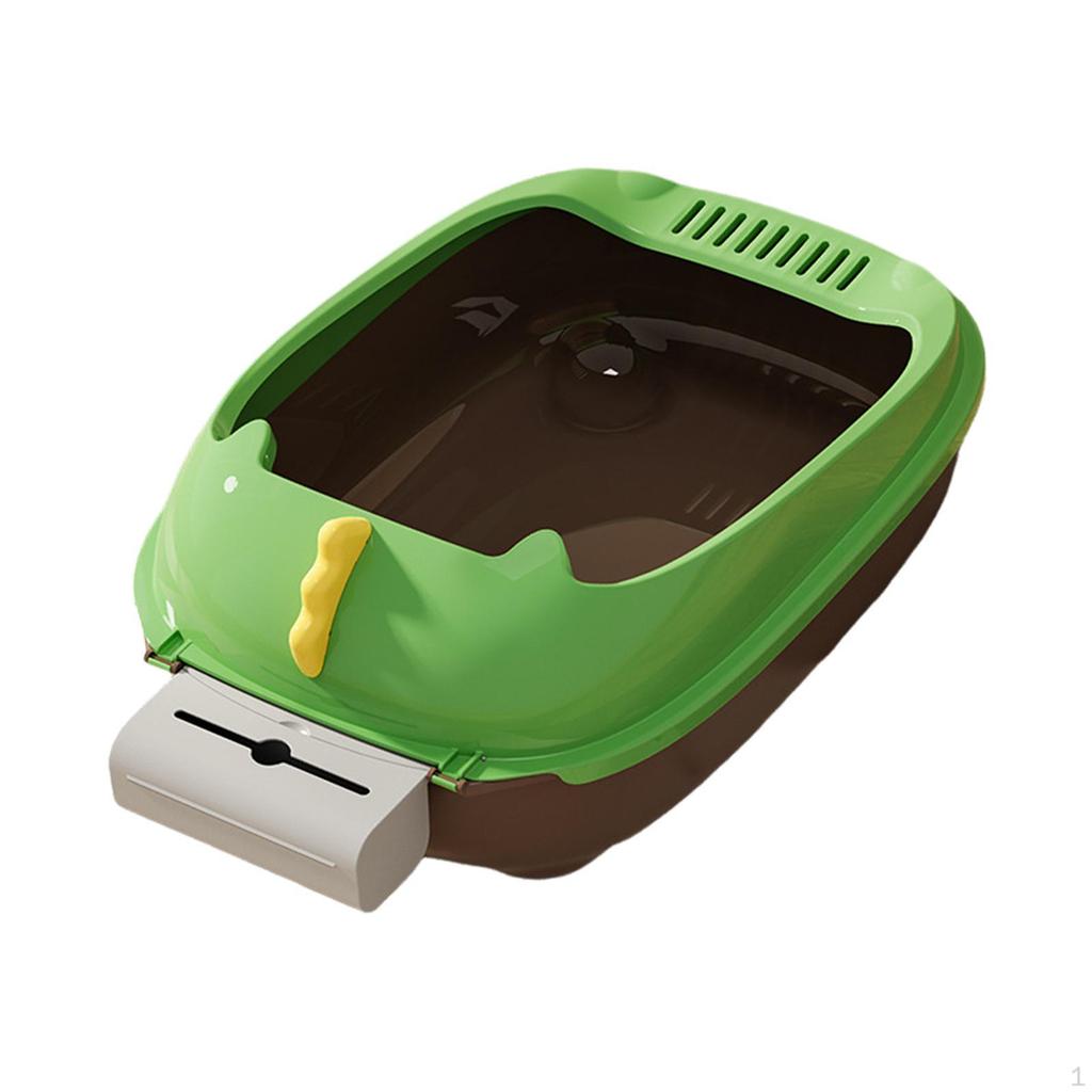Litter Box Potty Toilet Sandbox Container Splashproof Cage Bedpan Pet for