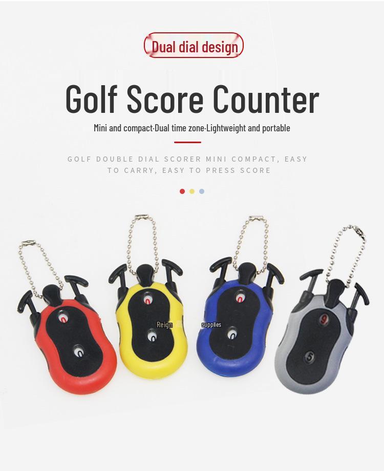 Double Dial Golf Score Counter for Two Players - Course Scoring Accessory