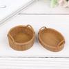 1:12 Dollhouse Simulation Miniature Resin Fruit Bread Food Basket Storage Basket Figure Toys High Quality Durable