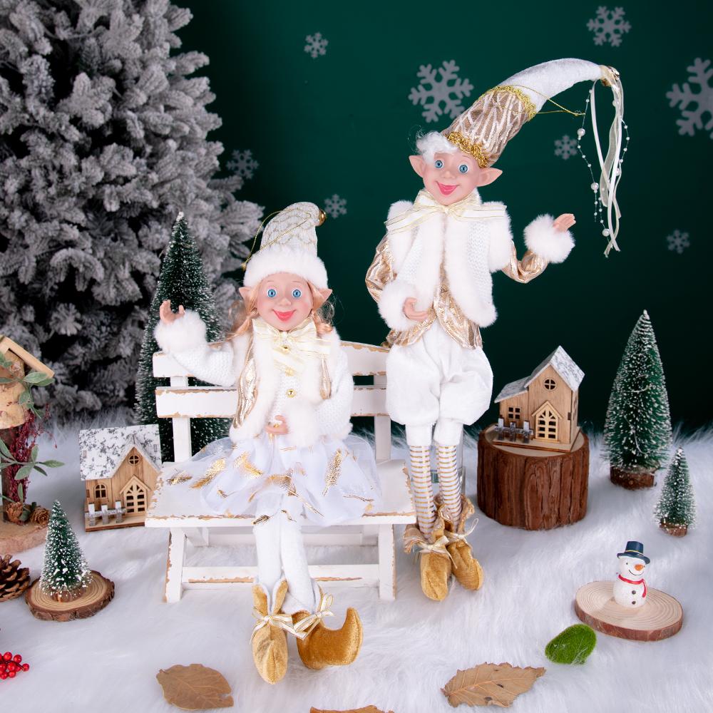 Neu Weihnachten Ornamente Plüsch Puppen Stoff Handgemachte Plüsch Elf Spielzeug Ornamente Plüsch Elf Spielzeug