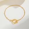 Paperclip Chain Choker Necklace, Women's Stainless Steel Spring Buckle Penddant Necklace, Waterproof 18k Gold Plated Jewelry
