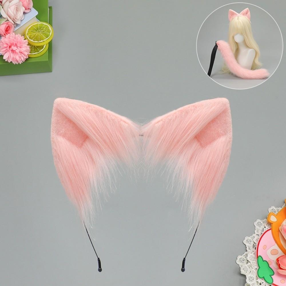 Plüsch-Katzenohren-Haarreif Realistische Tierohren Haarband Neues flauschiges Katzenohren- und Schwanz-Set Haaraccessoires