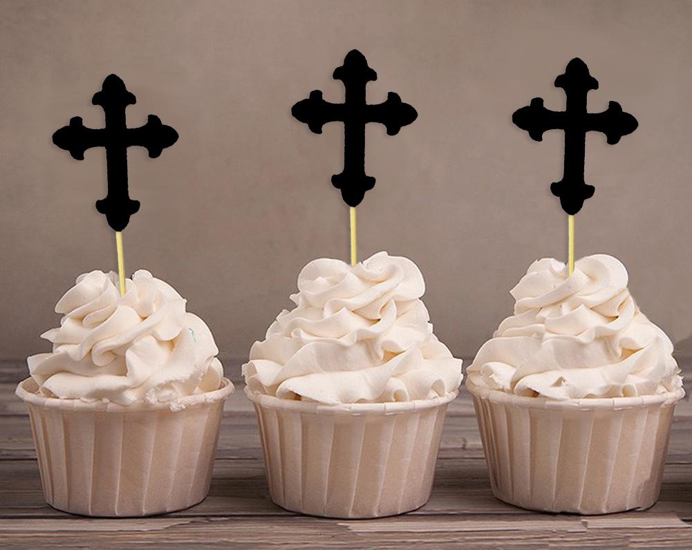 Darling Souvenir| Christening Baptism Cupcake Toppers| Dessert Decorations - Pack Of