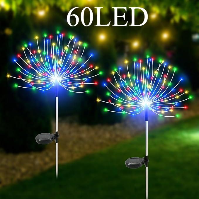 

Solar Garden Lights Outdoor Waterproof Solar Firework Lights Decorative Outside for Flowerbed Halloween Christmas Decorations 1PCS