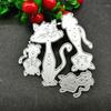 Cute Cats Metal Cutting Dies Handmade Crafts DIY Scrapbooking Embossing Supplies for Children Kids Girls