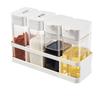 4 Grid Seasoning Jars Set Plastic Oil Jars Practical Seasoning Box  Home Use
